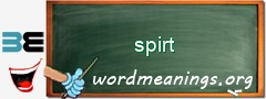 WordMeaning blackboard for spirt